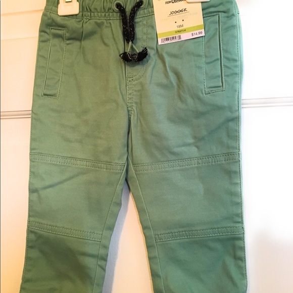 Genuine Kids OshKosh Boys 3T Green Adjustable Waist Jogger Pants - Picture 4 of 12